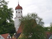 Blick auf die Kirche St. Barbara