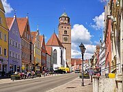 Die Reichsstraße in Donauwörth zählt zu einem der schönsten Straßenzüge in Süddeutschland